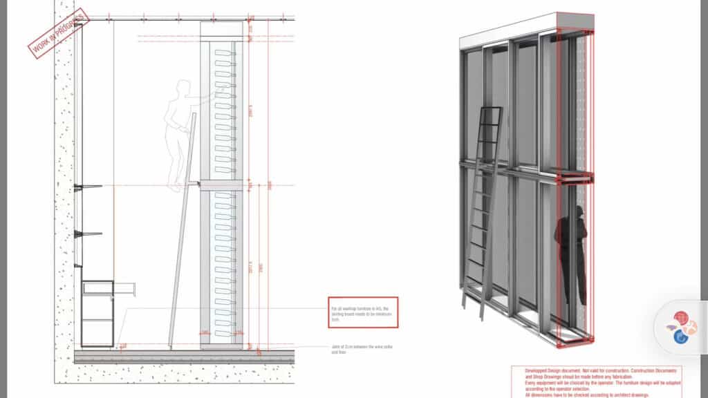 Wine cellar drawing