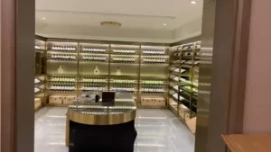 stainless steel wine rack display