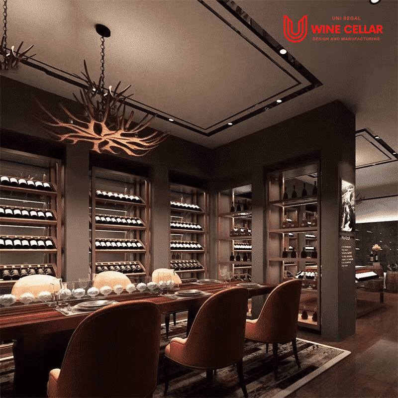 home built wine cellar