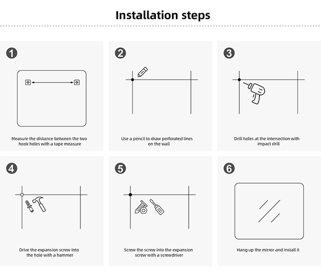 smart mirror cabinet Installation instruction